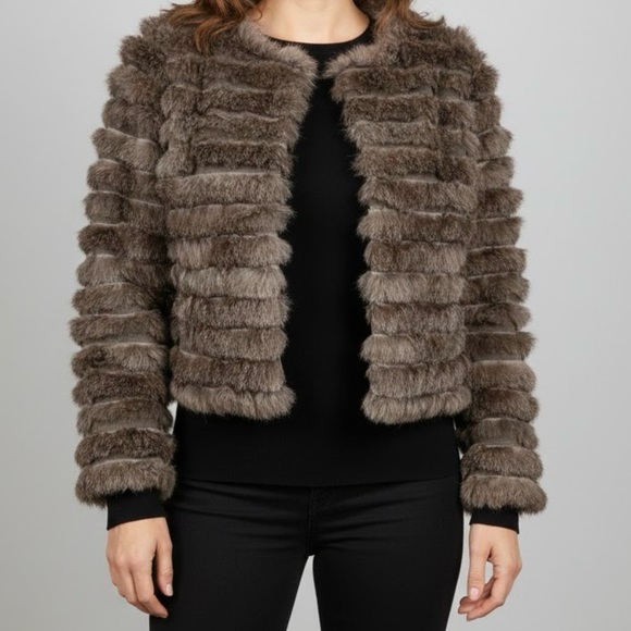 Alice & Olivia Rabbit Fur Jacket | XS/S | Rabbit Fur - Picture 1 of 7